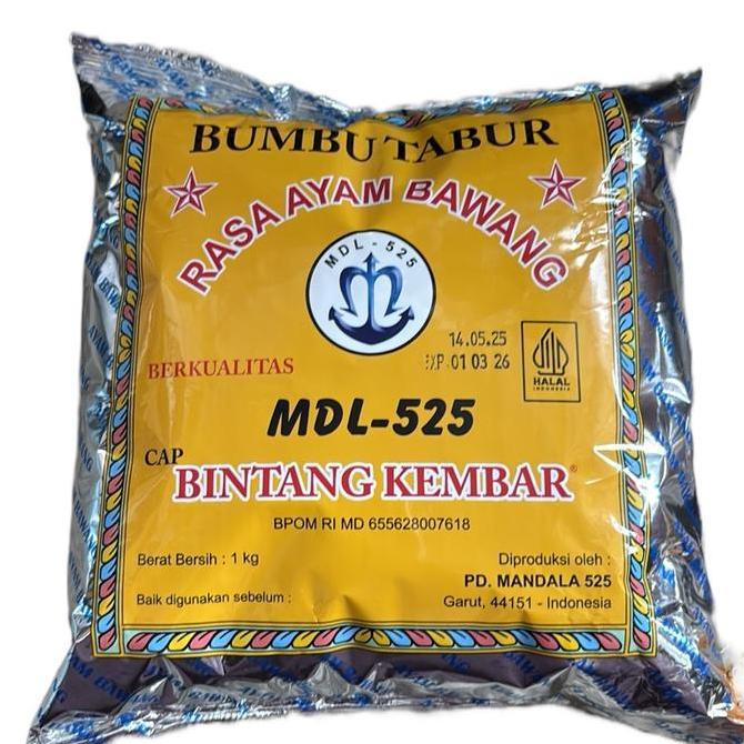 Bumbu penyedap bintang kembar mdl 525 kemasan 1kg/bumbu tabur ayam bawang/atom bintang 1kg Diskon