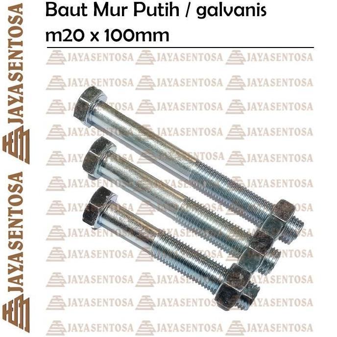 MUR BAUT 20 X 100 / BMP M20 X 100 GALVANIS / BMP M20 X 100 FULL DRAT BMP27