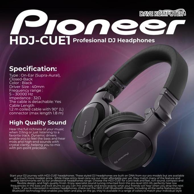 Domelinasoehartititik - Pioneer HDJ CUE1 / HDJ CUE 1 / HDJ-CUE1 DJ headphone