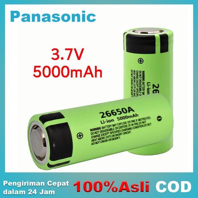 syenasyenitah - panasonic original 5000mah baterai lithium kapasitas tinggi 26650a 26650 untuk bater