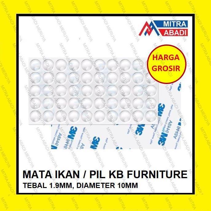 Geree- 3M Self Adhesive Rubber Pad Bumper Pad Peredam Pintu Damper Mata Ikan