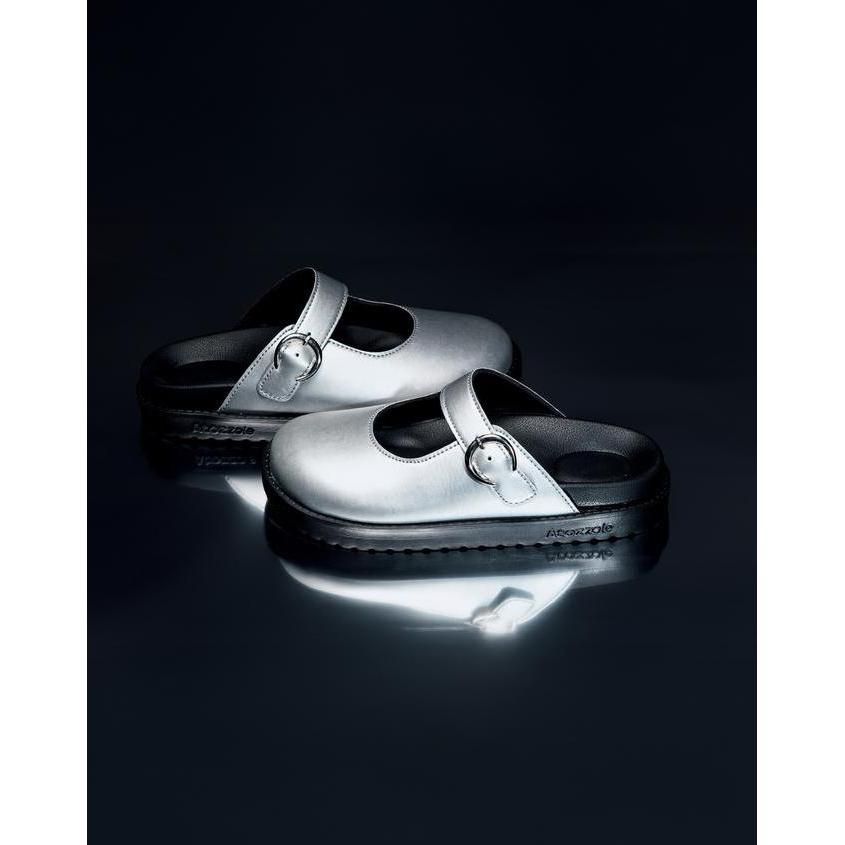Shoes- Atozz Sera Mary Popy Kaia - Chrome Series / Silver - Sandal Nita
