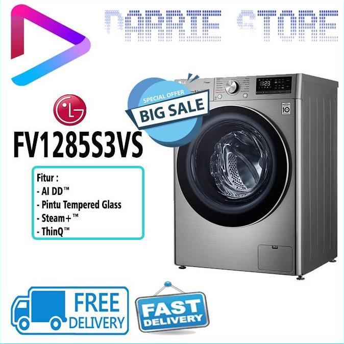 LG FV1285S3VS MESIN CUCI WASHER 8.5 KG FV-1285S3VS FV1285 1285S3VS