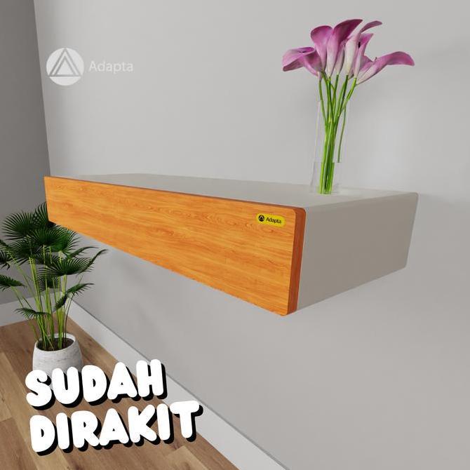 HARGA SAHABAT - Adapta - Meja Rias Tempel Dinding - Meja Rias Gantung Dinding Dengan 2 Laci Dan Rel 