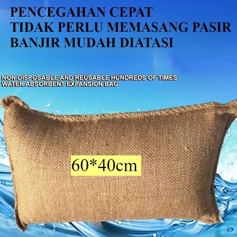 (Ram Lanc) 60x40cm Penghalang Banjir Otomatis Bebas Pasir - Flood Barrier Ringan Tahan Air + Ekspans