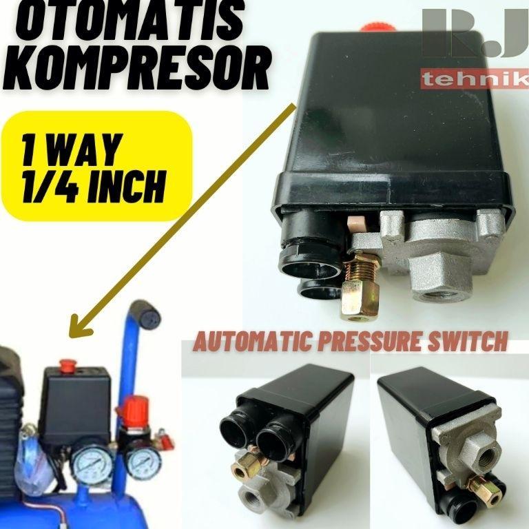 Otomatis Kompresor Angin Automatic Pressure Switch Compressor 1 Way / 1 Lubang