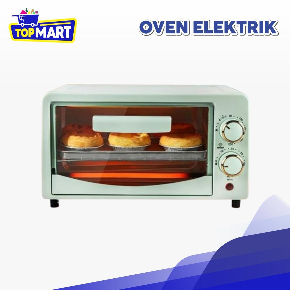 Topmart - Oven Listrik 12L Electric Oven Multifungsi Kontrol Suhu Waktu Roti Oven Listrik Low Watt