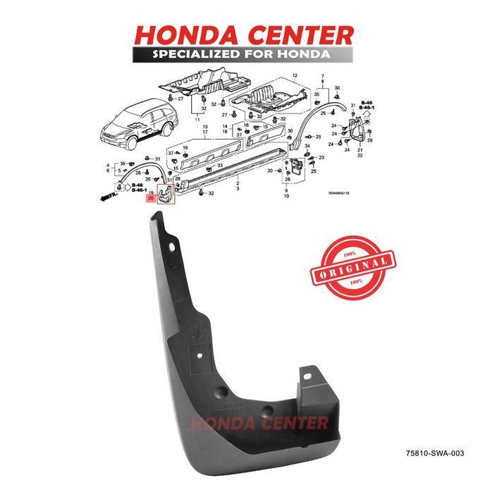 Mudguard karpet roda karet lumpur depan crv 2007 2008 2009 2010 2011