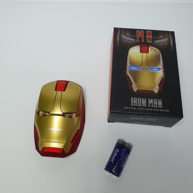 TERBARU - Taffware Mouse Wireless Portable Optical Iron Man 2.4 G USB dongle for Computer Laptop
