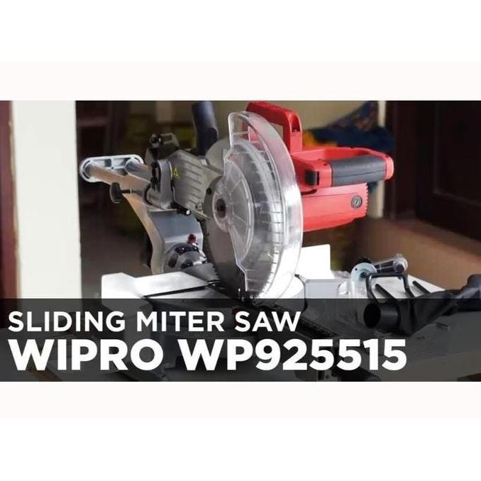 Terlaris Sliding Miter Saw 10" With Laser Guide Wipro Mesin Gergaji Mitre