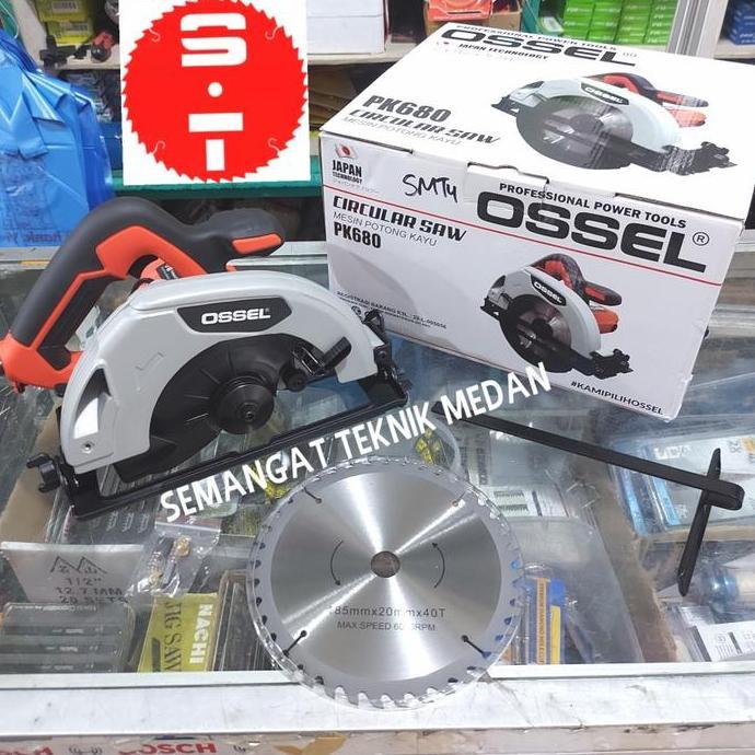 Terlaris Pk580 Mesin Gergaji Belah Potong Kayu Circular Saw 7" Ossel Pk 580