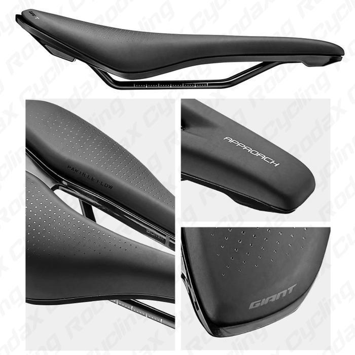 Giant Approach Saddle 145 Mm Black Steel Alloy Rails Sadel Nyaman Touring Sadel Kulit Sadel Sepeda E