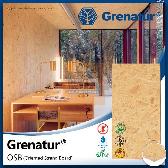 Grenatur - OSB (Oriented Strand Board) | Tren Bahan Arsitek Terbaru, 100% OSB Asli Skandinavia