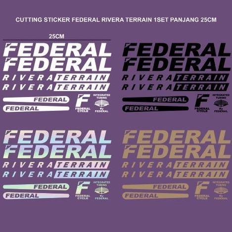 Cutting Sticker Sepeda Federal Rivera Terrain Stiker Frame Bike 1Set Termurah