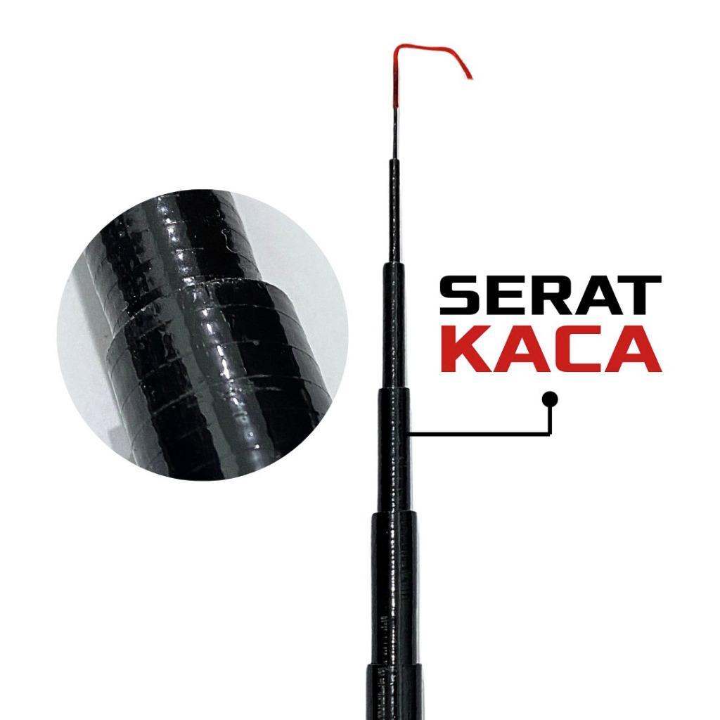 Aquapro Joran Tegek Serat Kaca Teleskopik Portable Fiberglass Action Lentur Ringan Tangguh Dan Kuat