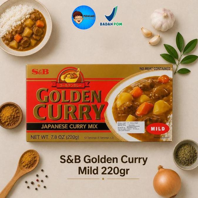 Pilihan- [Pbb] S&B Golden Curry Mild 220Gr | Bumbu Kari Jepang Mild | Japanese Curry Sauce Mix | Kar