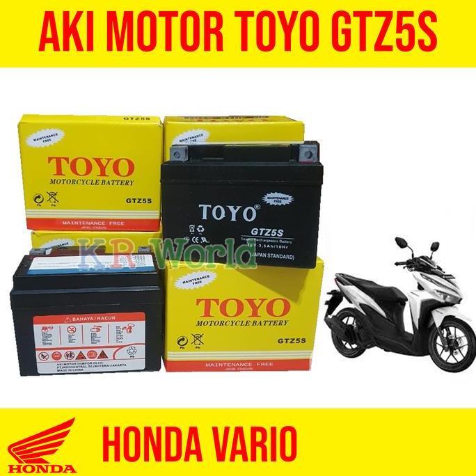 AKI MOTOR HONDA VARIO MEREK TOYO GTZ5S 100% ORIGINAL HIGH QUALITY