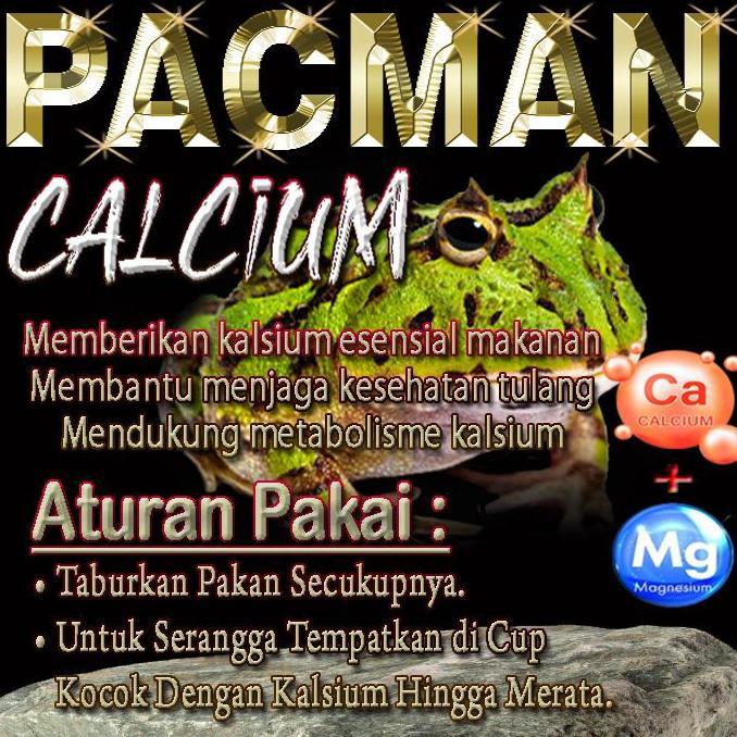 80GR PACMAN CALCIUM NON D3 POWDER KALSIUM BUBUK REPTILE SUPLEMEN KESEHATAN TULANG KATAK KODOK PACMAN