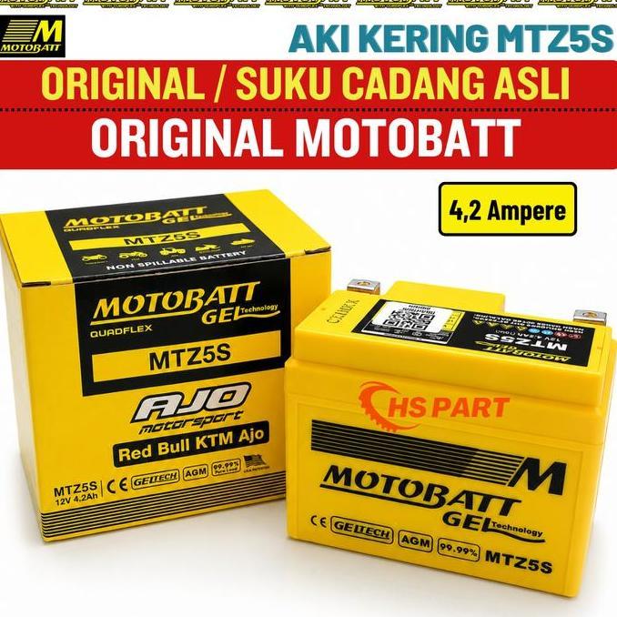 AKI KERING MOTOBATT MTZ5S VIXION OLD LAMA NEW XABRE JUPITER MX NEW BYSON ORIGINAL 100% TERMURAH