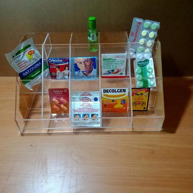 akrilik tempat obat obatan / rak obat