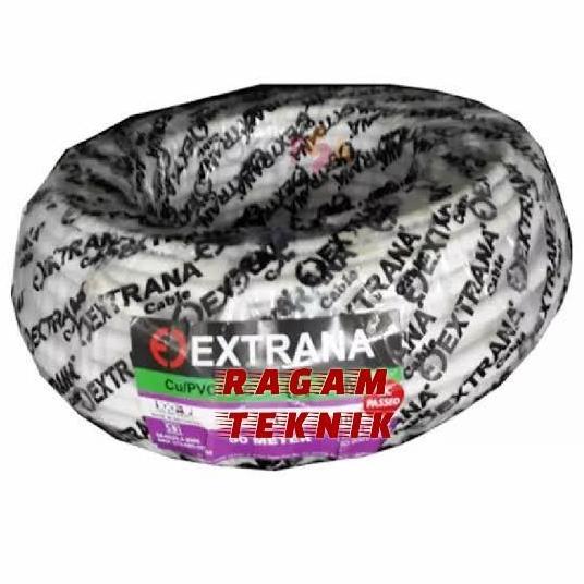 TERBARU - Kabel Listrik Extrana NYMHY 2x1.5 NYYHY Putih Hitam Rambut Rol