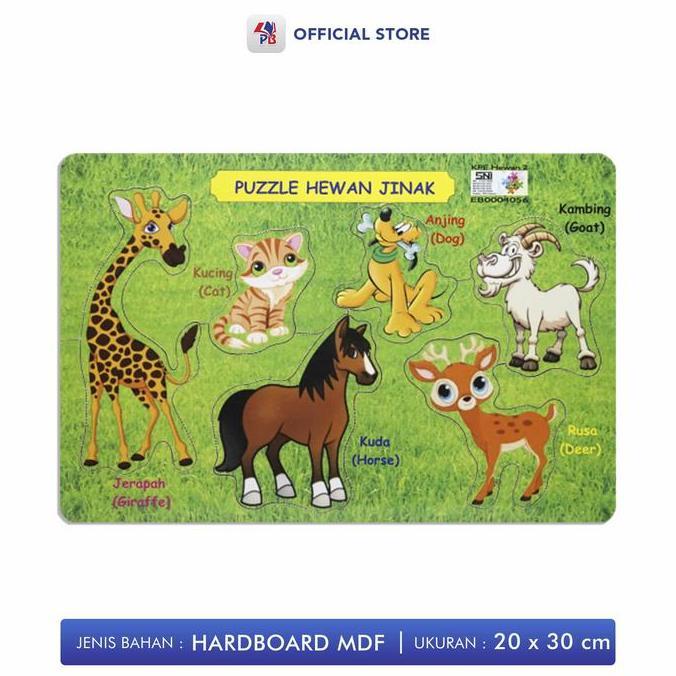 Puzzle Edukasi Anak / Puzzle Kayu / Puzzle Anak Hewan Buas Hewan Jinak Hewan Laut Hewan Air / King P