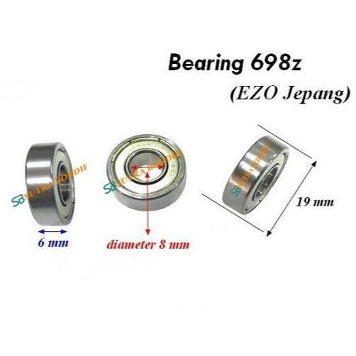 Bearing 698Z Jepang Ezo Ball Bearing 698Zz Ezo Japan Bearing 698Z Jepang Precision Ball Bearing 698Z