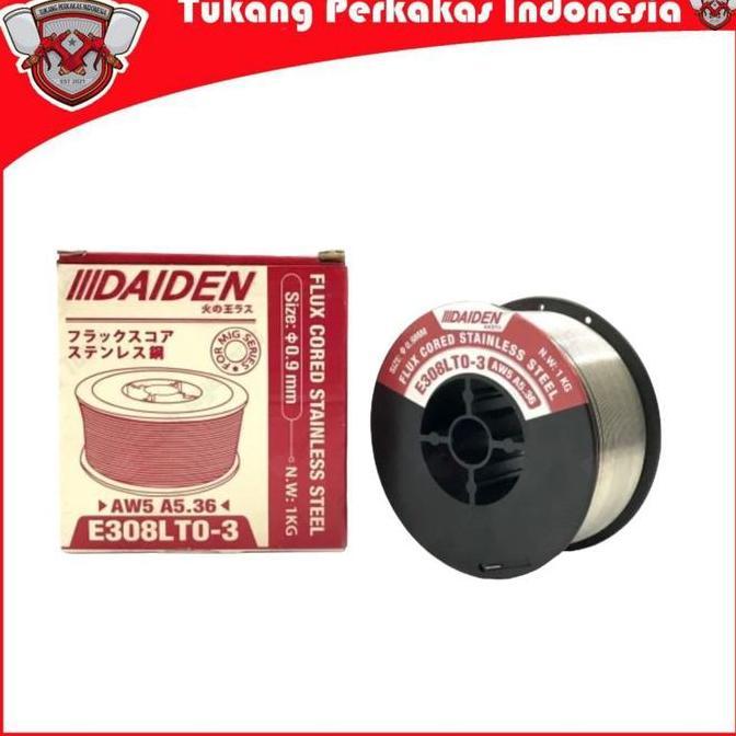 Daiden kawat las flux core 0.9 mm Stainless steel wire mig kawat las mig khusus stainless