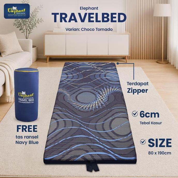 CLEARANCE SALE - Kasur Gulung Lipat Travelbed Elephant TBA Busa Rebounded Uk 80cm dan 100cm