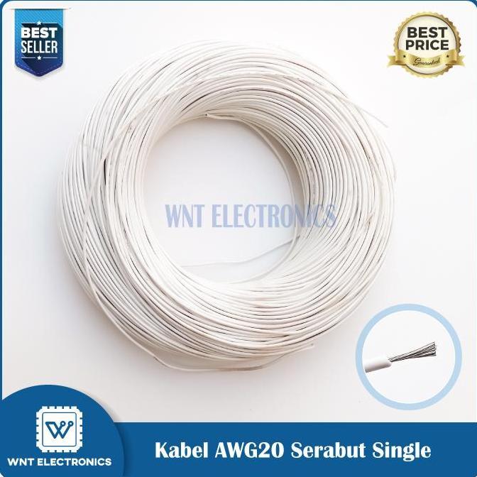 HARGA DISC - Kabel AWG20 Singgle Serabut - Kabel AWG 20 50 Meter 1 Roll