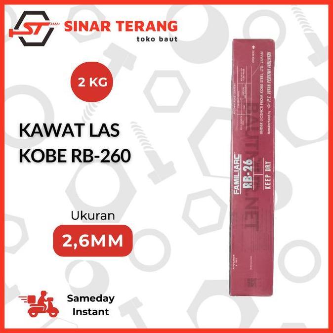 (5KG) Kawat Las KOBE STEEL RB-260 2.6mm / Welding Electrode