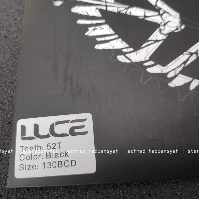 NEW.. LUCE Chainring CNC Single Narrow Wide 52T untuk Crank BCD130 52T