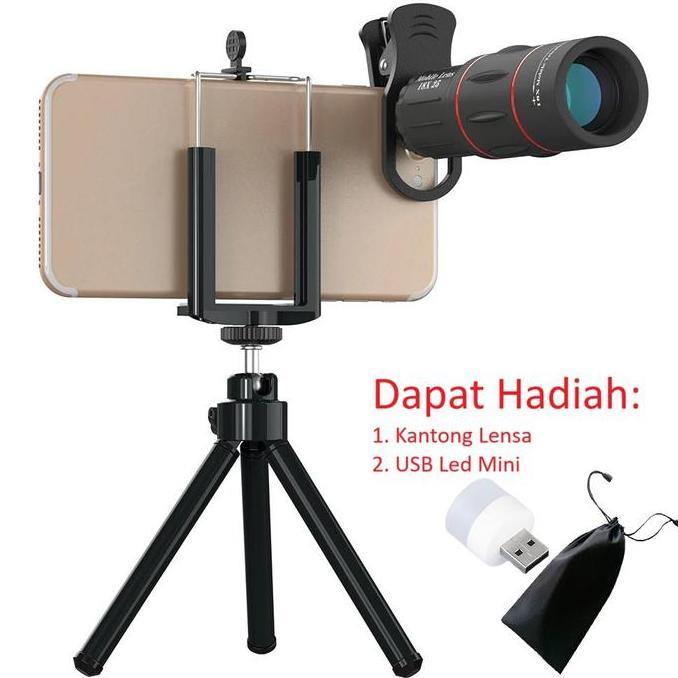 lensa Telephoto apexel 18X25 dengan Tripod lensa apexel 18X Zoom