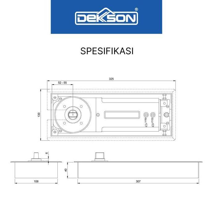 DEKKSON Floor Hinge Engsel Pintu Tanam FH 84 BD