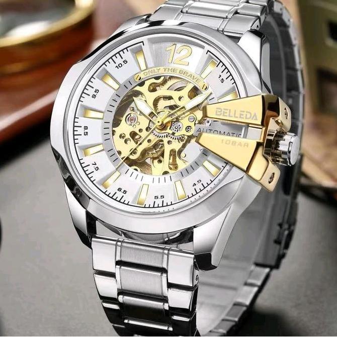Orologi- Jam Tangan Pria Belleda 9473 Rantai Automatic Anti Air 30M