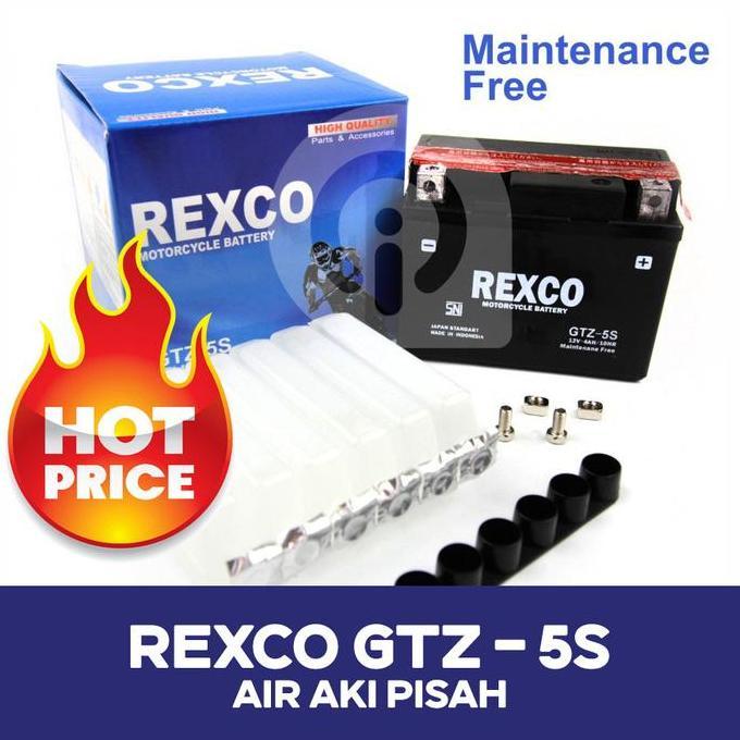 Accu Aki Motor Gtz-5S Rexco - Maintenance Free Hemat
