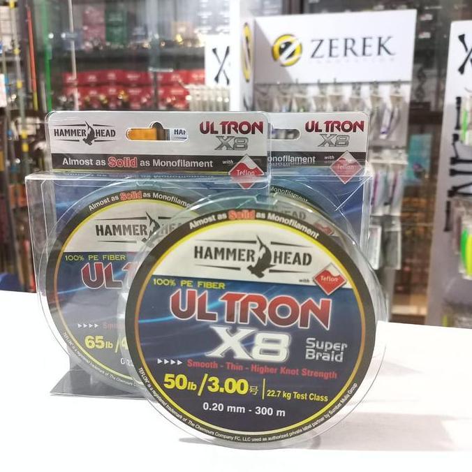 Veii- New- Senar Pe Teflon X8 Hammer Head Ultron 300 Meter-Senar Pe X8
