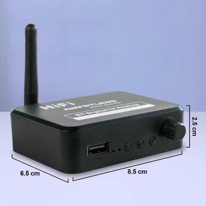 Larisjaminan- Dac Dital To Analog Audio Bluetooth 5.3 Converter Optical To Rca Aux