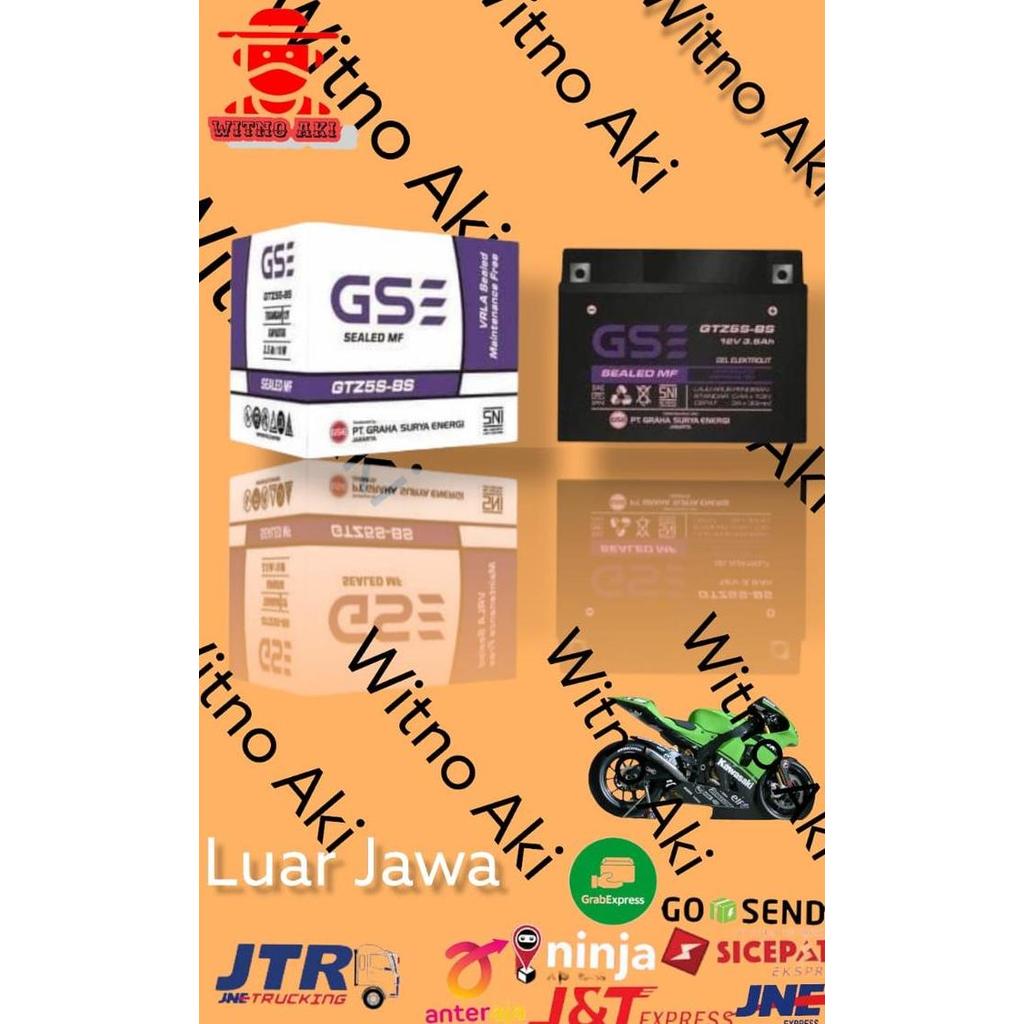 Aki Motor Yamaha Byson Gtz5S Gs E Aki Kering Mf Asli