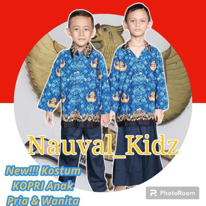 Baju Seragam Batik Korpri Anak/ Baju Guru Anak