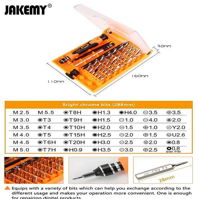 Tools- Jakemy 42 In 1 Screwdriver Set Repair Tools - Jm-8128