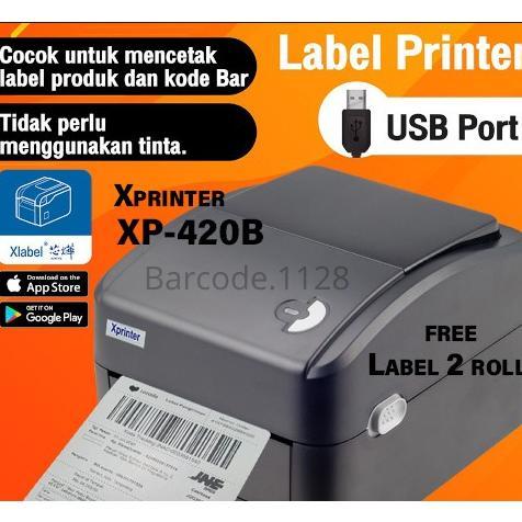 PRINTER XPRINTER PRINTER BARCODE THERMAL - LABEL PRINTER XPRINTER XP-420B SIZE 110MM - A6 PRINTER