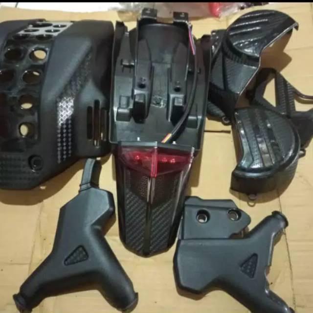 Tutup Mesin Crf Full Set + Spakbor Belakang Crf Stoplamp Lampu Stop Led 3In1 Honda Crf 150 Original 