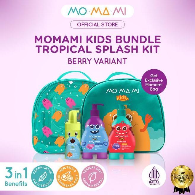 Momami Kids Tropical Splash Hampers Paket Mandi Sabun Shampoo Untuk Anak