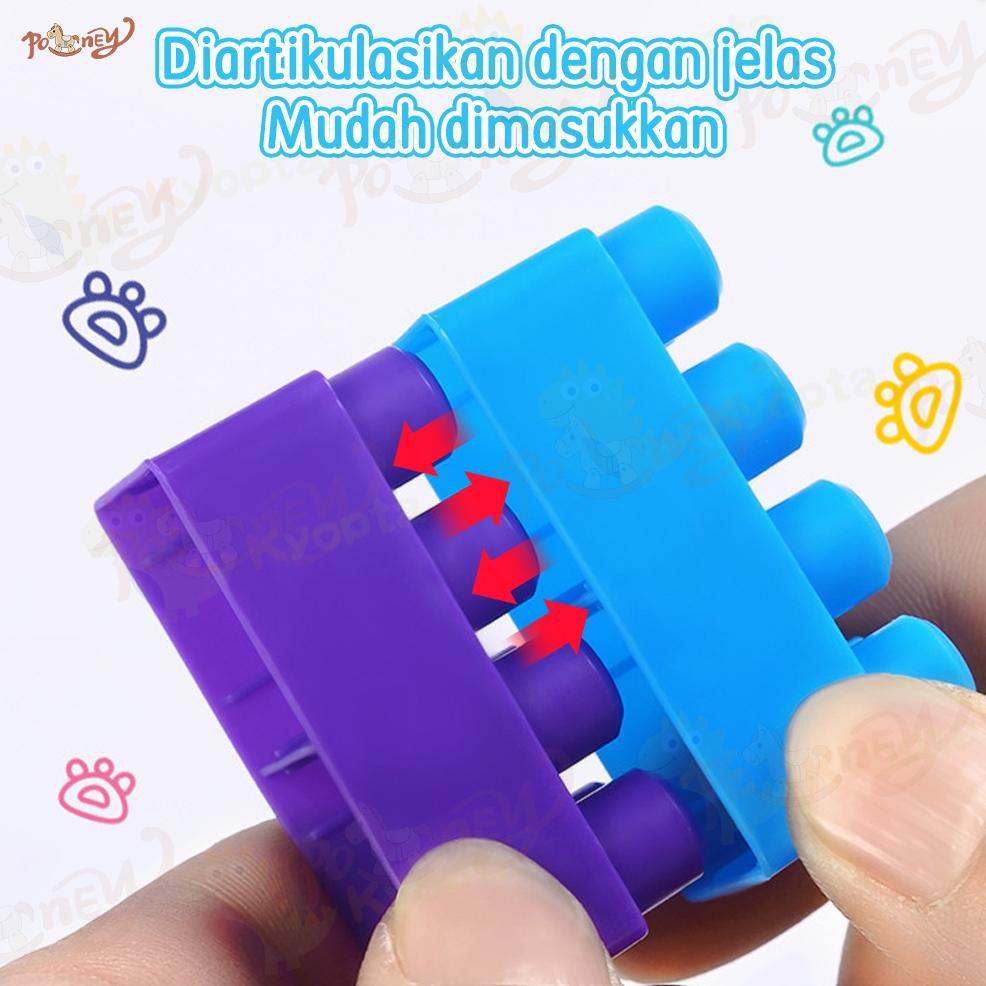 ORIGINAL Poney Balok Susun Brick Diy 108 Pcs Balok Building Blocks Bongkar Pasang Mainan Edukasi  Ma