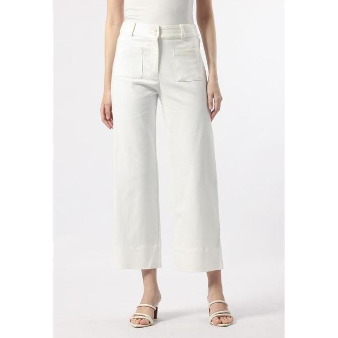 New- Minimal - Laurrie - Celana Kulot Wanita Katun Stretch - Off White