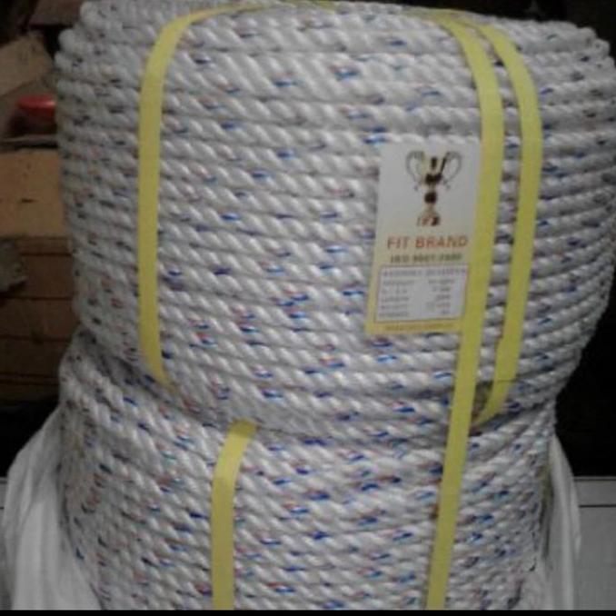 tali nilon putih 6mm tambang rope nylon 6 mili plastik pvc sumur