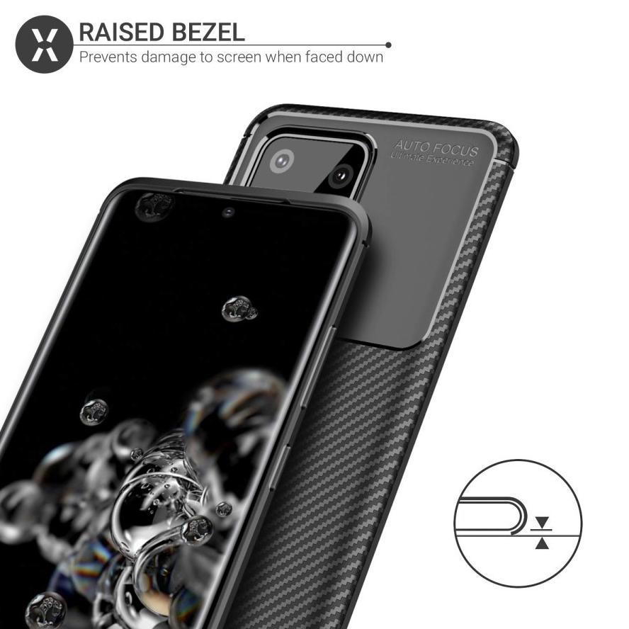 big promo case samsung s20 / s20 fe / s20 plus / s20 ultra autofocus carbon slim armor anti shock - 