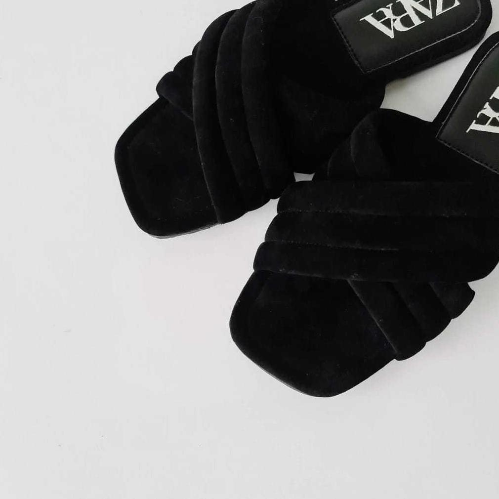 Premium Sandal Wanita Zara Flat Kekinian Full Bisa Bisa Bayarr Di Tempat