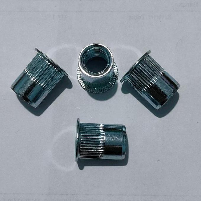 1PACK(100PCS) M10 MUR RIVET BIBIR TIPIS 1MM, PANJANG 18,5MM, BODY DIA. : 13,3MM, DIA. FLANGE : 16,8M
